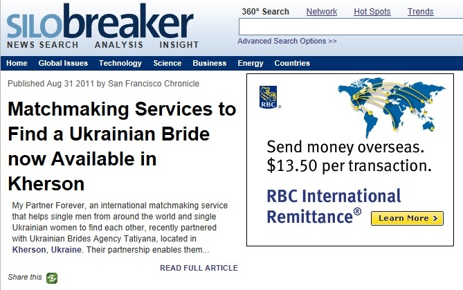 Matchmaking Service to Find a Ukrainian Bride in Kherson, Ukarine
