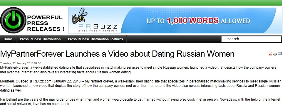 MyPartnerForever Launches a Video about Dating Russian Women
